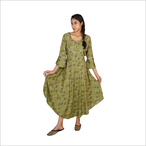 Ladies Green Gown