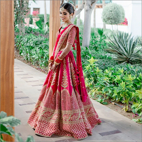 Indian Dark Pink Bridal Lehenga Choli