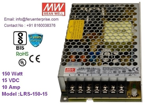 15VDC 10A MEANWELL SMPS Power Supply