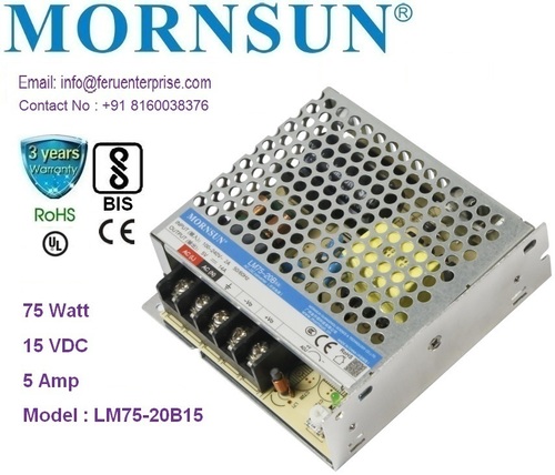 15VDC 5A MORNSUN SMPS Power Supply