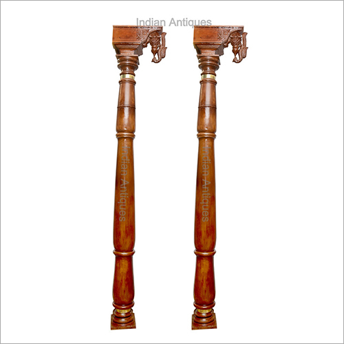 Antique Carved Pillar - Polished Finish, Antique Imitation Style, Customizable Designs with Bird Top