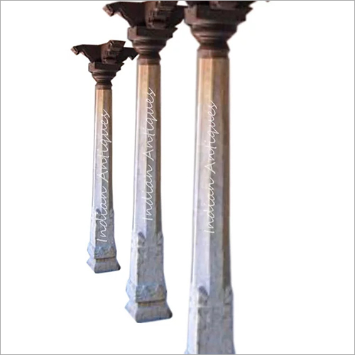 Polished Chettinad Stone Pillar