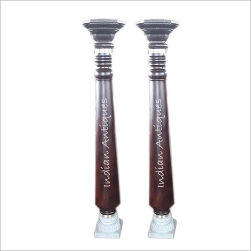 Polished Neemwood Pillar With Hexagonal Top