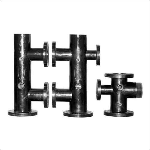 Black 4 Inch Double Filter Header Flanged End Set