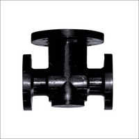 PP Flange End Tee Equal Bypass