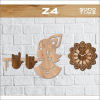 Black And White Wooden Wall Clock