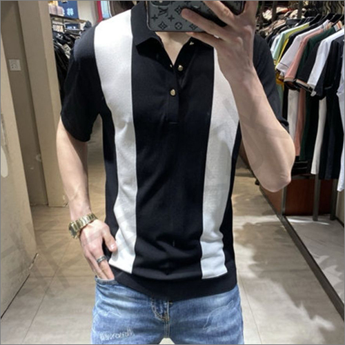 Mens Cotton Collar T-Shirt
