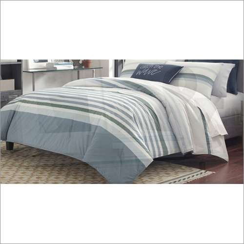Washable Striped Poly Cotton Bed Cover