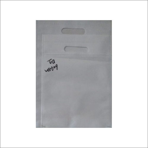 D Cut White Non Woven Bag