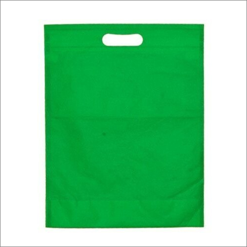 D Cut Green Non Woven Bag