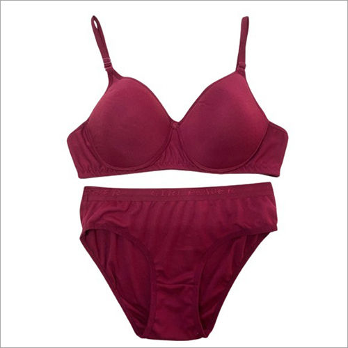 Cotton Bra And Panty Set, Red at Rs 252/set in Ahmedabad