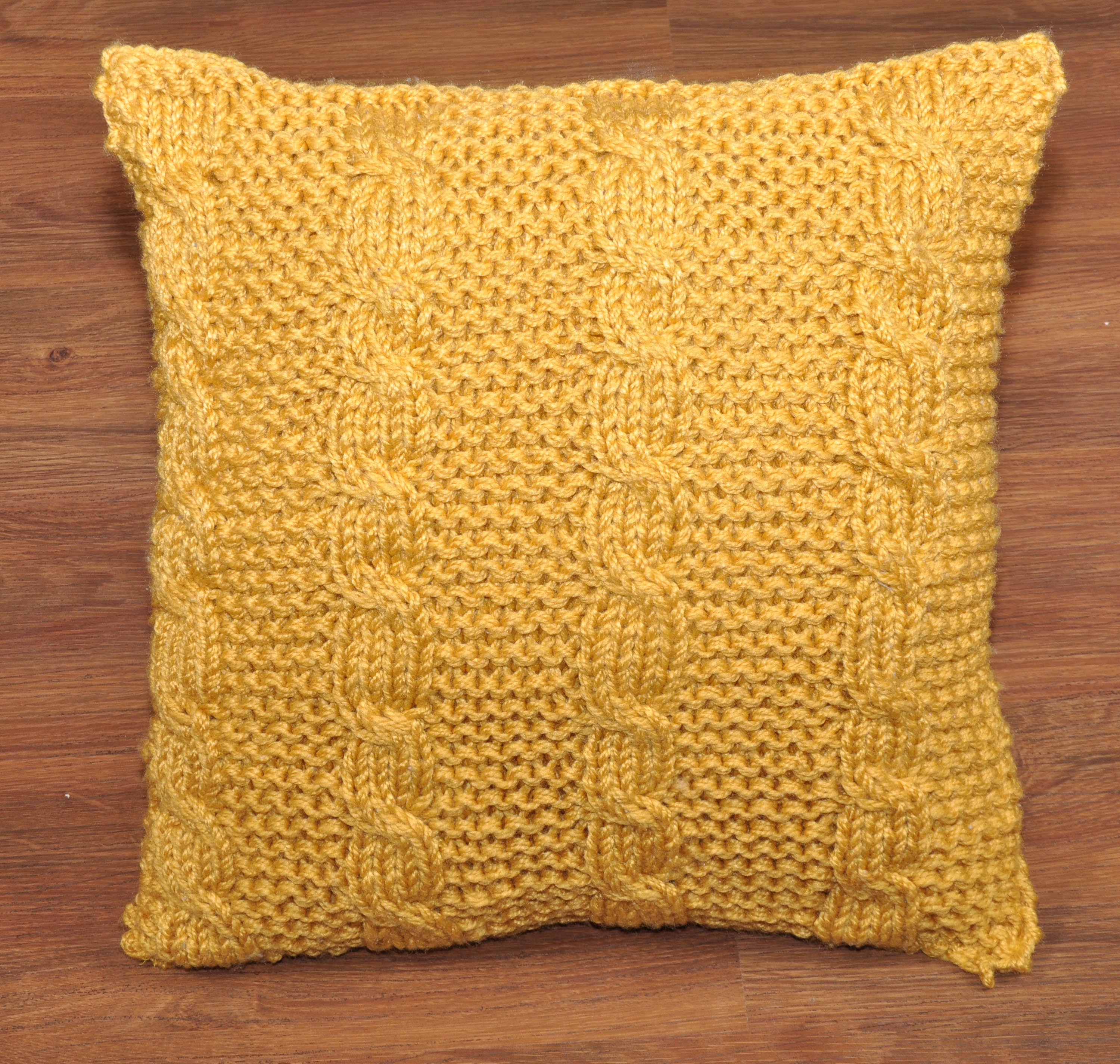 Designer Knitted Cushion
