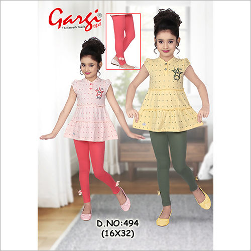 Kids Printed Frock With Legging