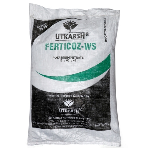 Utkarsh Nop (13:00:45) (Potassium Nitrate) Kno3 Specially Crystalline 100% Water Soluble Complex Fertilizer (Drip Irrigation Fertilizer) Application: Agriculture