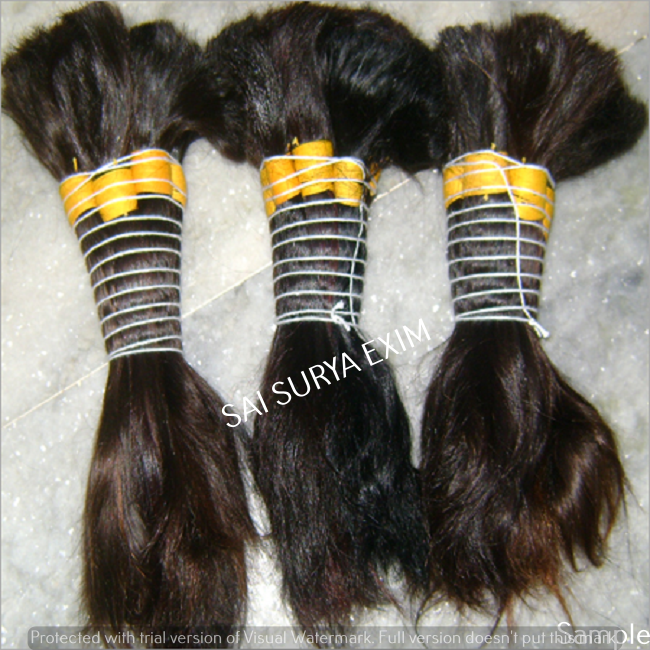 TOP GRADE INDIAN SINGLE DRAWN UNPROCESSED BULK VIRGIN HUMAN HAIR EXTENSIONS