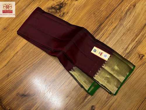 Pure Kanchipuram Silk With Tissuse Border