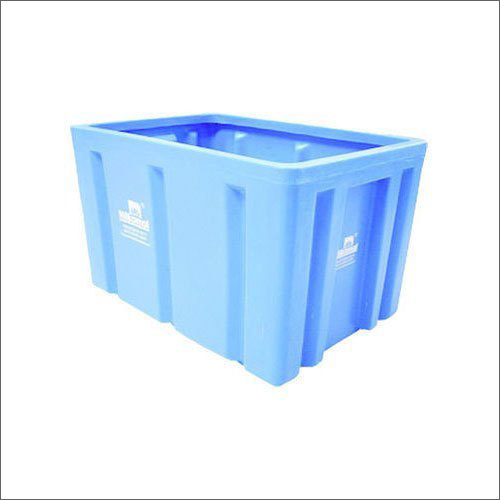 Plastic Roto Moulded Blue Crate