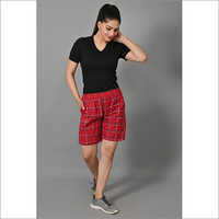Different Colors Available Ladies Cotton Shorts