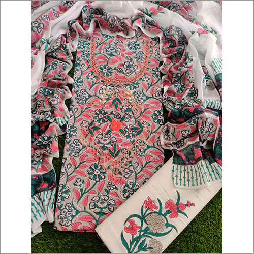 Ladies Unstitched Printed Salwar Suit