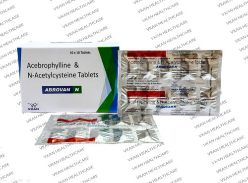 Acebrophylline (100mg)  N-acetylcysteine (600mg) Tablets