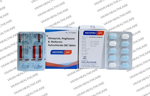 Glimepiride 2mg  Pioglitazone 15mg  Metformin Sr 500mg