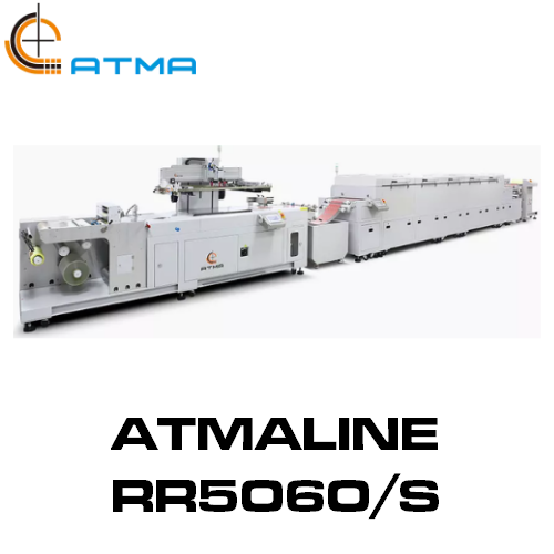 ATMA ATMALINE RR5060/S Fully Automatic Sensor Registering Roll-To-Roll Screen Printing Line