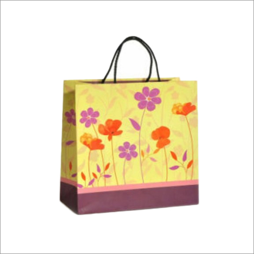 Floral Print Paper Shopping Bag