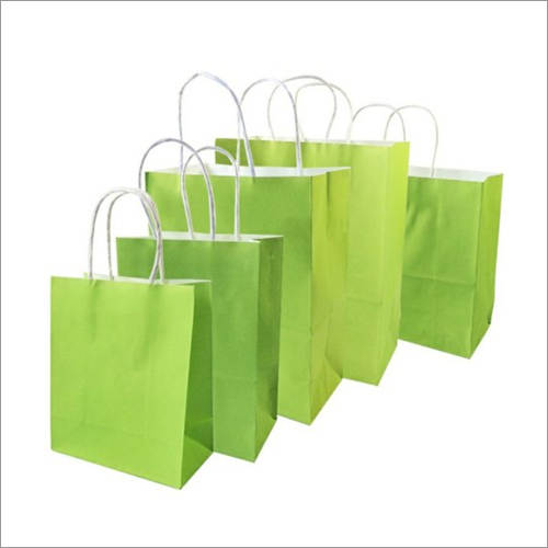 Corrugated Board Green Paper Shopping Bag