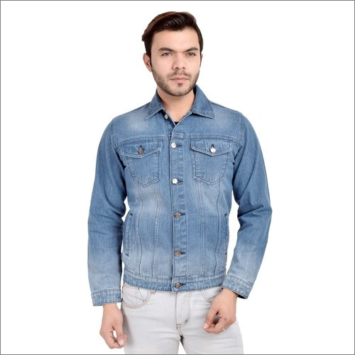 Blue Mens Slim Fit Denim Jacket