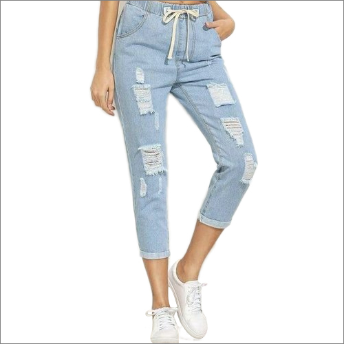 Ladies Designer Ripped Jeans