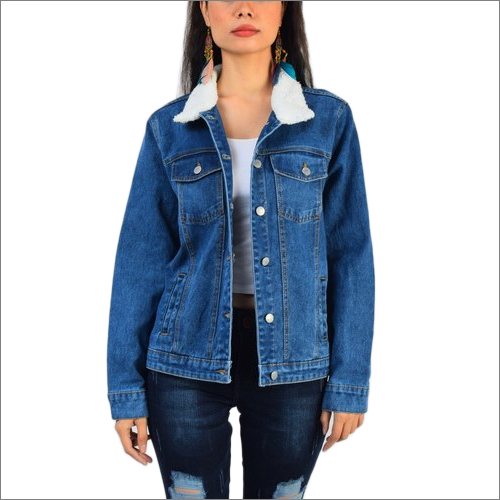 Blue Ladies Casual Denim Jacket