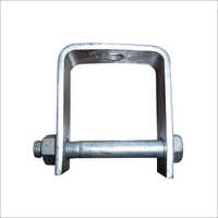 D Iron Clamp - Iron Material, Customized Size, Silver Finish | Industrial Applications, Strong Hold