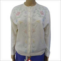 Ladies Woolen Fancy Cardigan - Wool Fabric , Long Sleeve, Solid Color, Designer Pattern | Comfy Fit for Modern Women, Ideal Gift Option