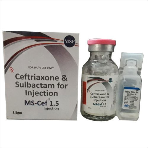 1.5 Gm Ceftriaxone And Sulbactam For Injection