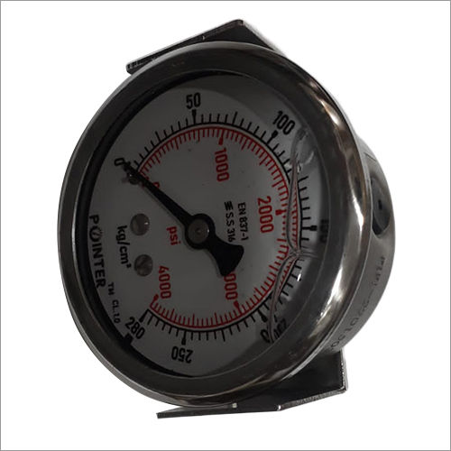 Complete Ss With Glycerine Fild Pressure Gauge With Braket Mountain Accuracy: High  %