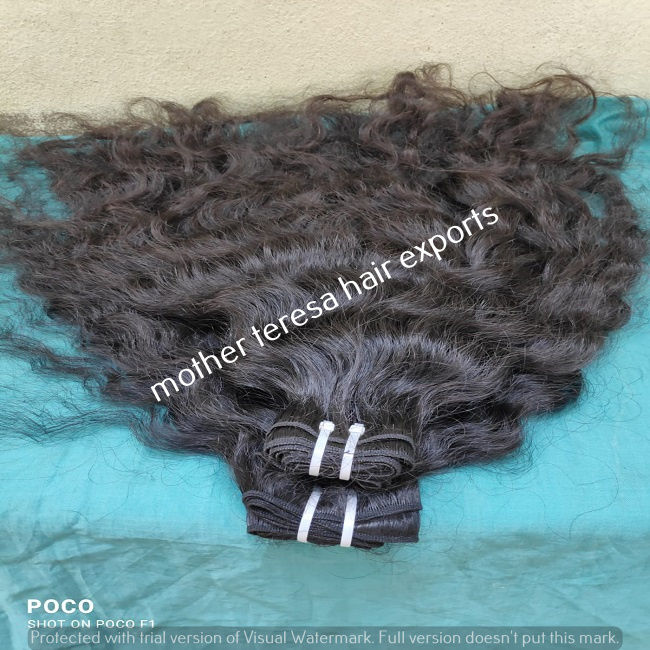 Raw Indian Curly Hair Virgin  Cuticle Aligned Bundles Indian Human Hair