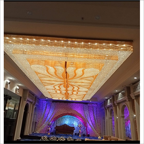 Golden Crystal Led Chandelier