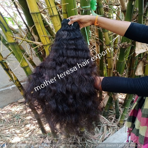 Tangle Free Wholesale Hair Extension Vendors Natural Raw Indian Temple Human Deep Curly Hair