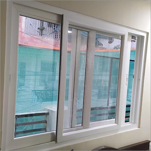 White Upvc Glass Sliding Windows
