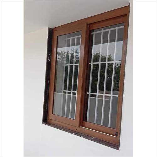 Wooden Color Upvc Sliding Window