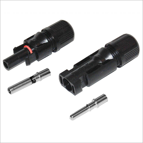 MC4 Solar Connector - Polycarbonate & Steel, 1000 Volt, 32 Amp | Locking Mechanism, Durable Design, Black PVC Finish
