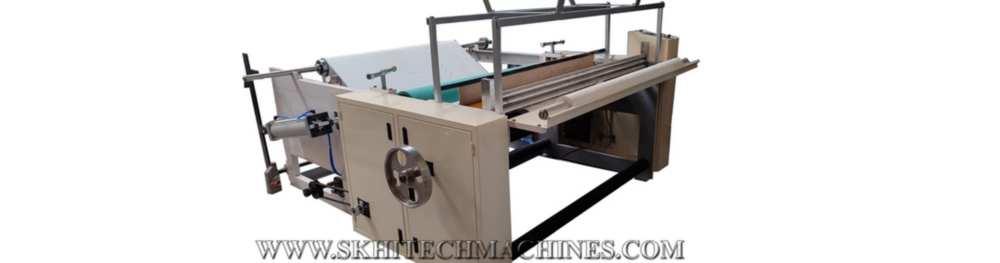 Neck roll rewinding machine