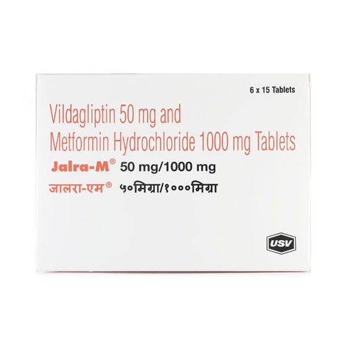 Jalra-M (Vildagliptin-Metformin) 50mg/1000mg Tablets