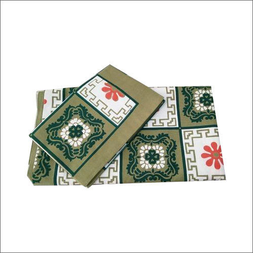 Green-Red-White Designer Print Cotton Bed Sheets