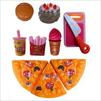 फास्ट फूड लंच प्ले पिज़्ज़ा सेट