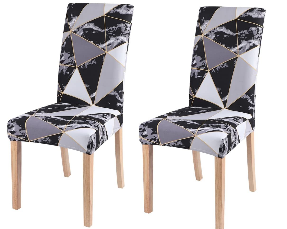 Elastic Chair Cover Stretch Removable Washable Short Dining Chair Cover Protector Seat Slipcover