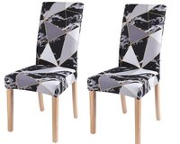 Elastic Chair Cover Stretch Removable Washable Short Dining Chair Cover Protector Seat Slipcover