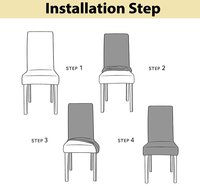 Elastic Chair Cover Stretch Removable Washable Short Dining Chair Cover Protector Seat Slipcover
