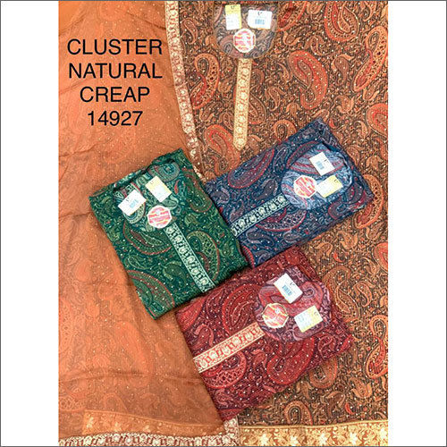 Cluster Natural Creap Suit Dress Material