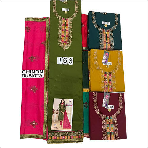 Ladies Suit Dress Material With Chinon Dupatta